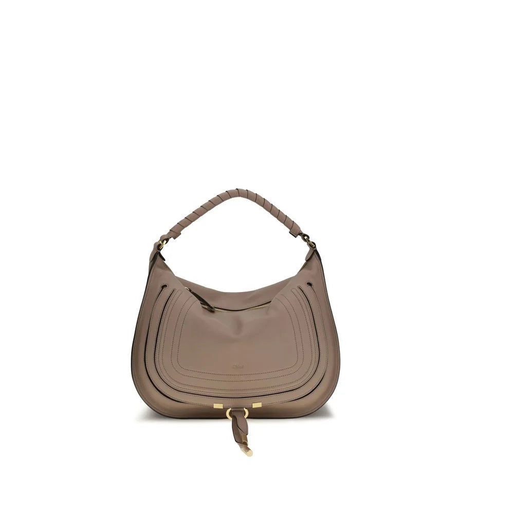 Chloé Beige Calf Leather Bos Taurus Shoulder Bag