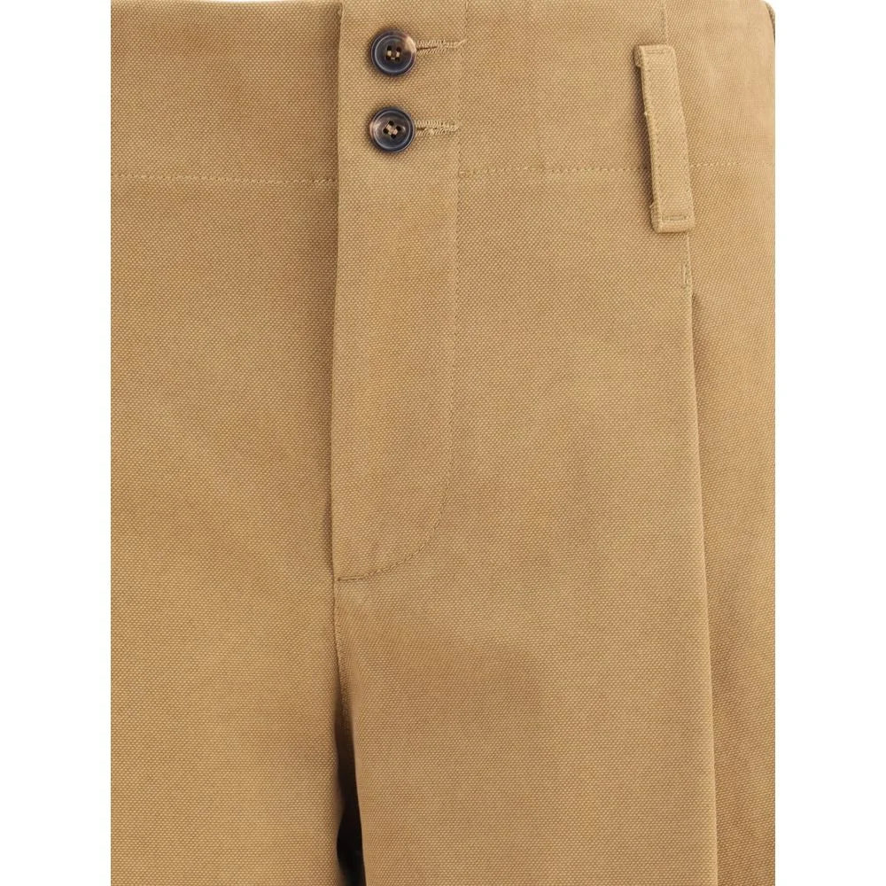 Chloé Beige Cotton Casual Pants