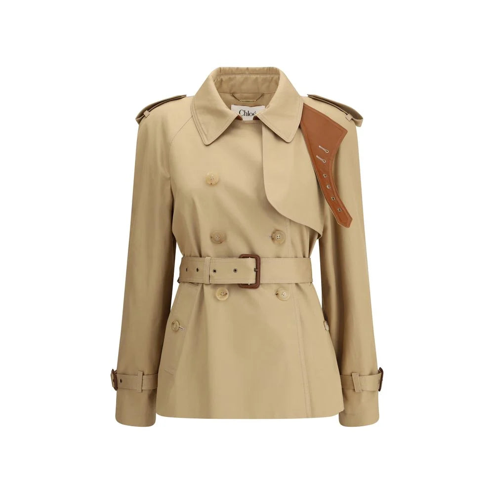 Chloé Beige Cotton Coat - IT42 | L
