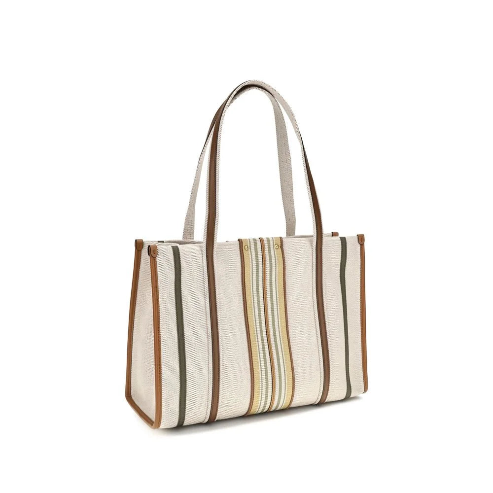 Chloé Beige Bomull Skulderveske