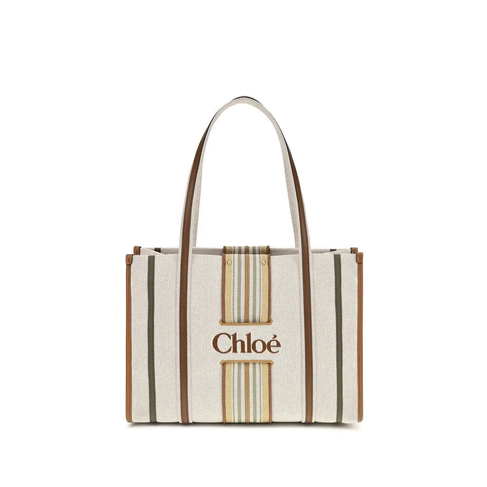 Chloé Beige Bomull Skulderveske