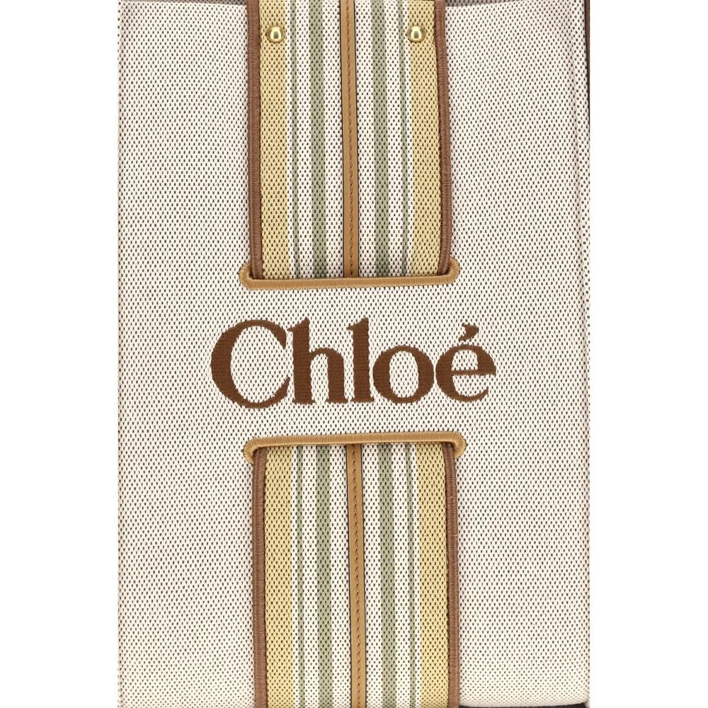 Chloé Beige Bomull Skulderveske