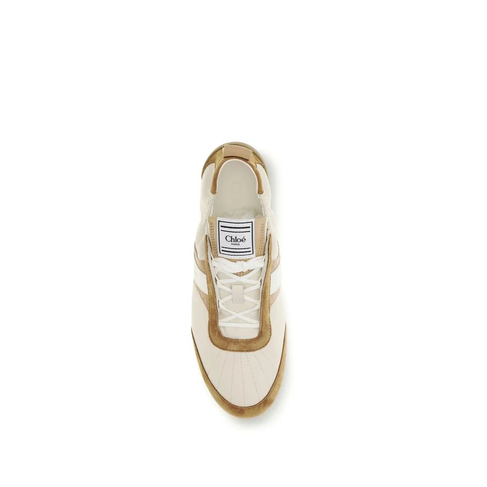 Chloé Beige geitenhuid atletische sneakers