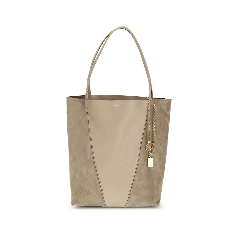 Chloé Beige Skinn Skulderveske