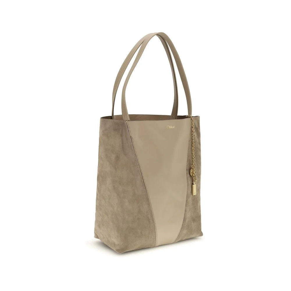 Chloé Beige Skinn Skulderveske