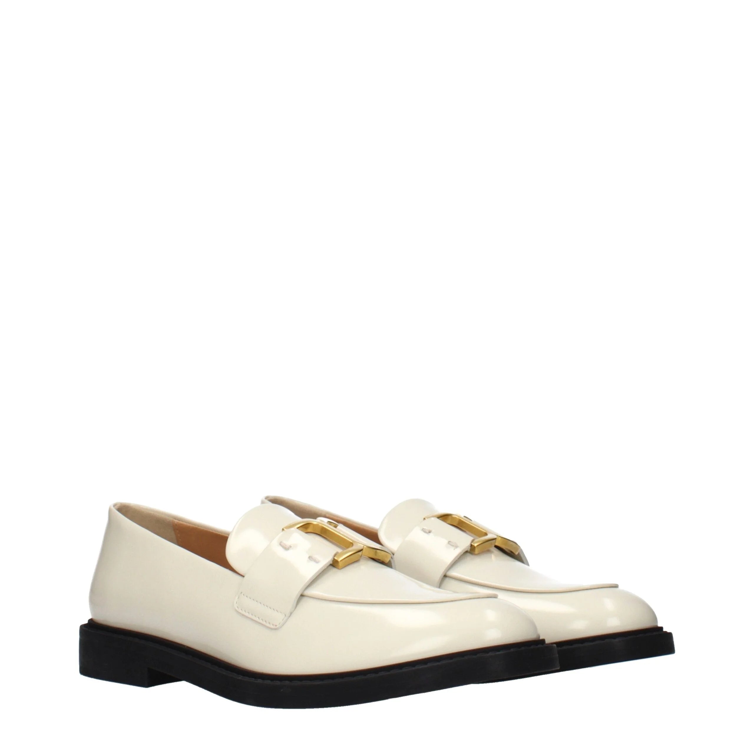Chloé Beige Leather Slip-On Loafers - EU36/US6