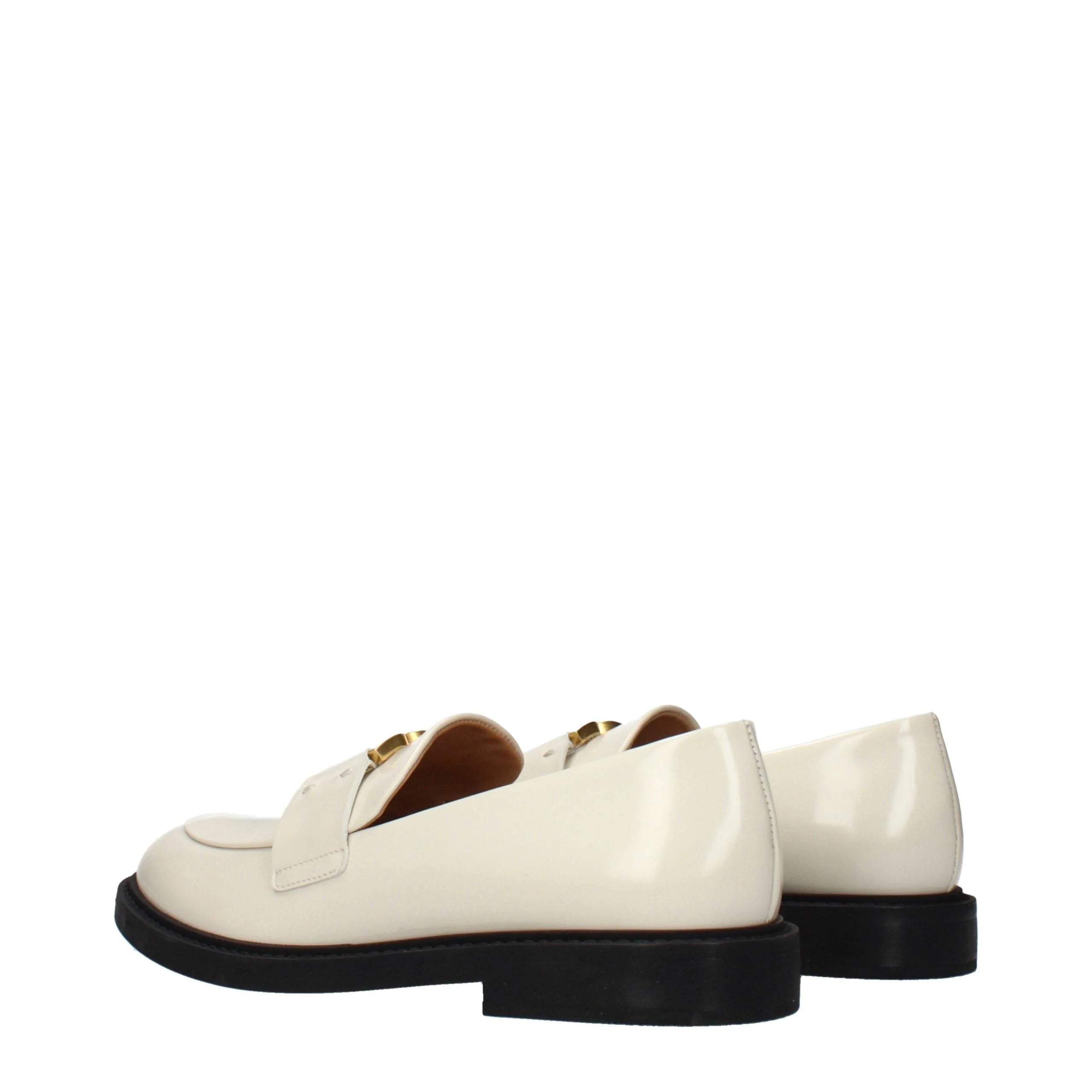 Chloé Beige Leather Slip-On Loafers - EU36/US6
