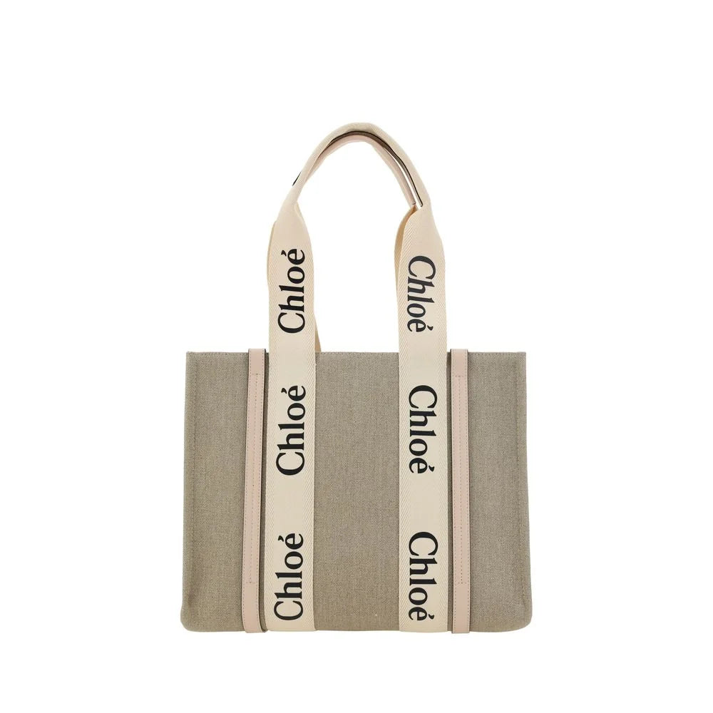 Bolsa Chloé bege em linho