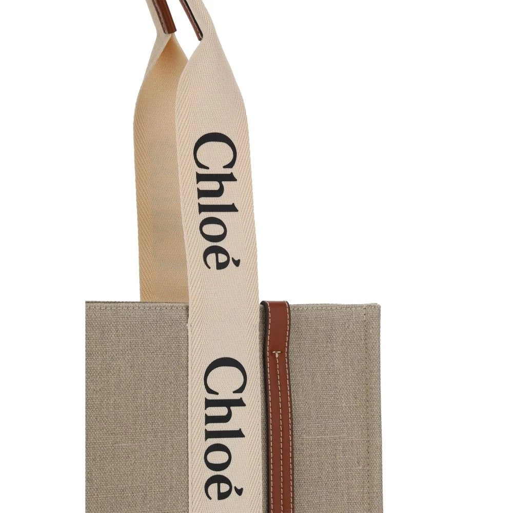 Bolso de lino beige Chloé