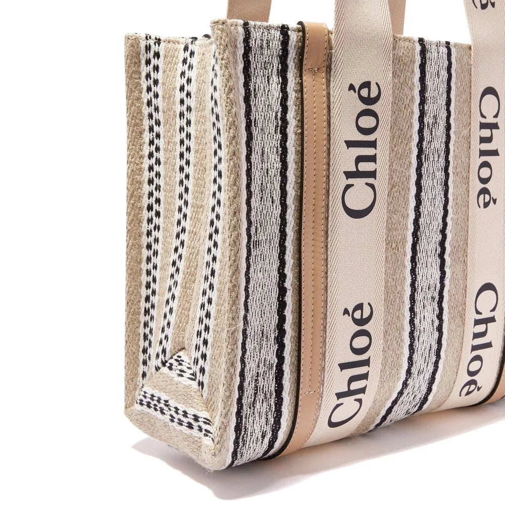 Chloé Beigefarbene Leinentasche