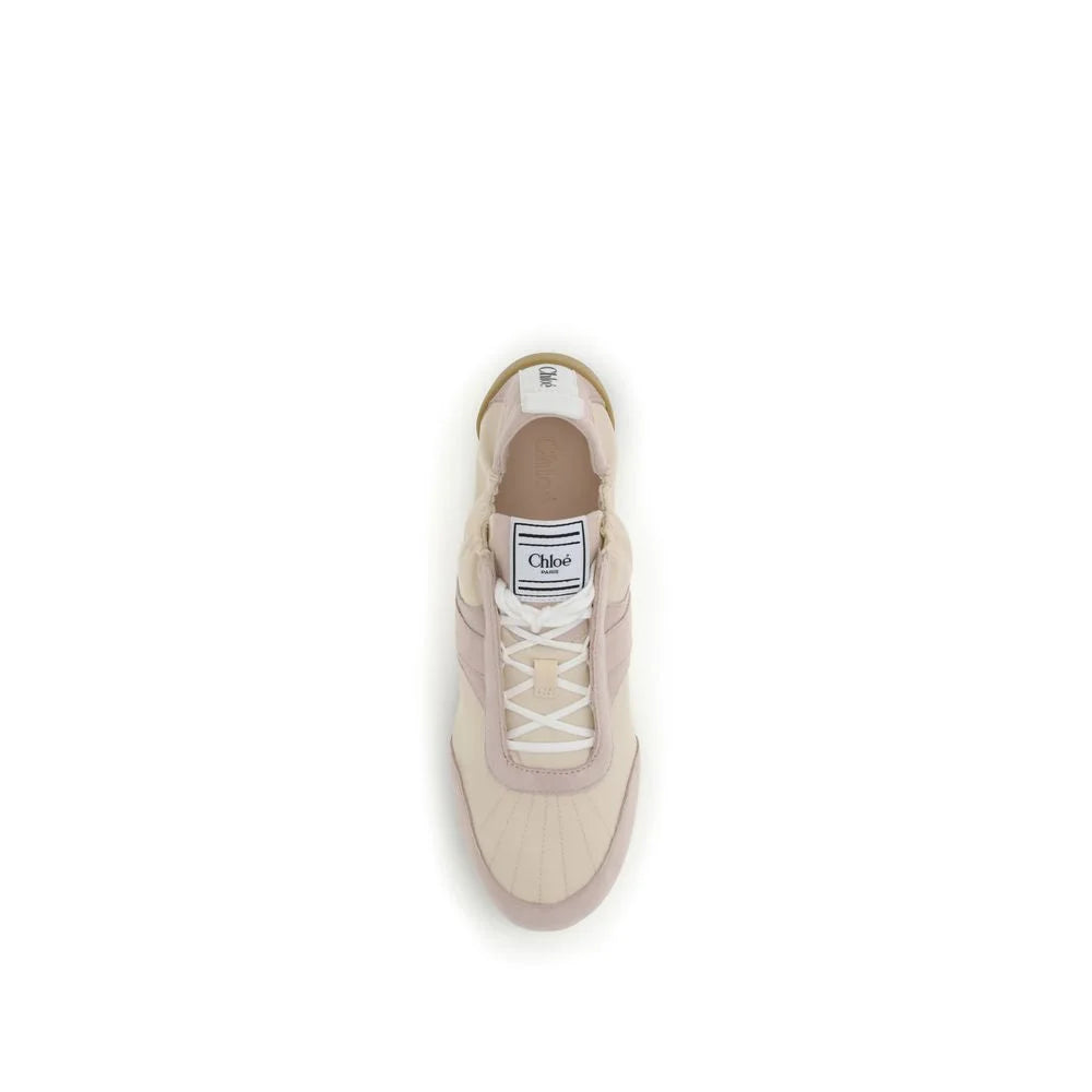 Chloé Beige Nylon Athletic Sneakers
