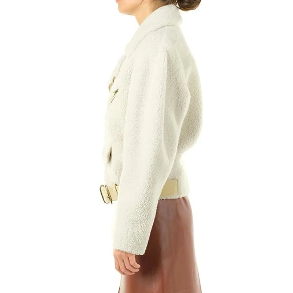 جاكيت دراجات بيج من Chloé من البوليستر - 40