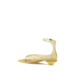 Chloé Beige Polyurethane Flat Sandals - EU37/US7
