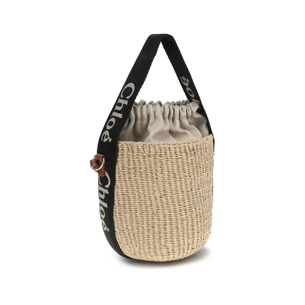 Chloé Beige Raffia Backet Bag