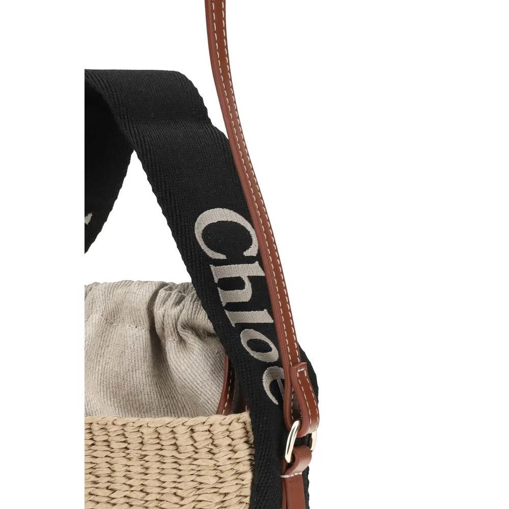 Chloé Beige Raffia Backet Bag
