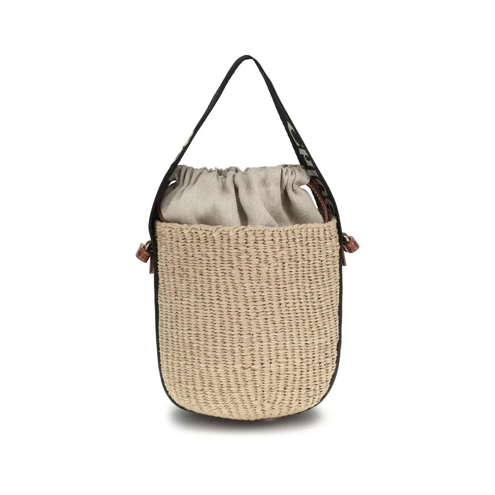 Chloé Beige Raffia Backet Bag
