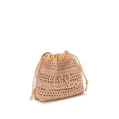 Chloé Beige Raffia Shoulder Bag