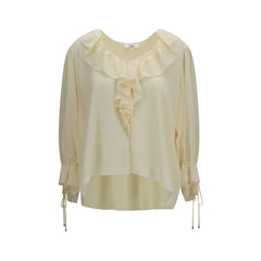 Chloé Beige Silk Blouse - IT38 | S