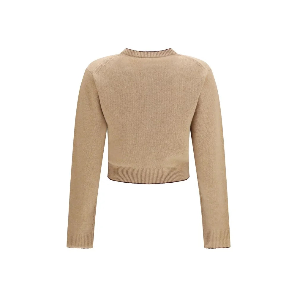 Chloé Beige Wool Oves Aries Cardigan - M
