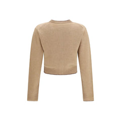 Chloé Beige Wool Oves Aries Cardigan - M