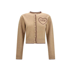 Chloé Beige Wool Oves Aries Cardigan - M