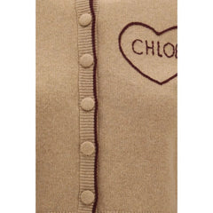 Chloé Beige Wool Oves Aries Cardigan - M