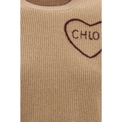 Chloé Beige Wool Oves Aries Sweatshirt