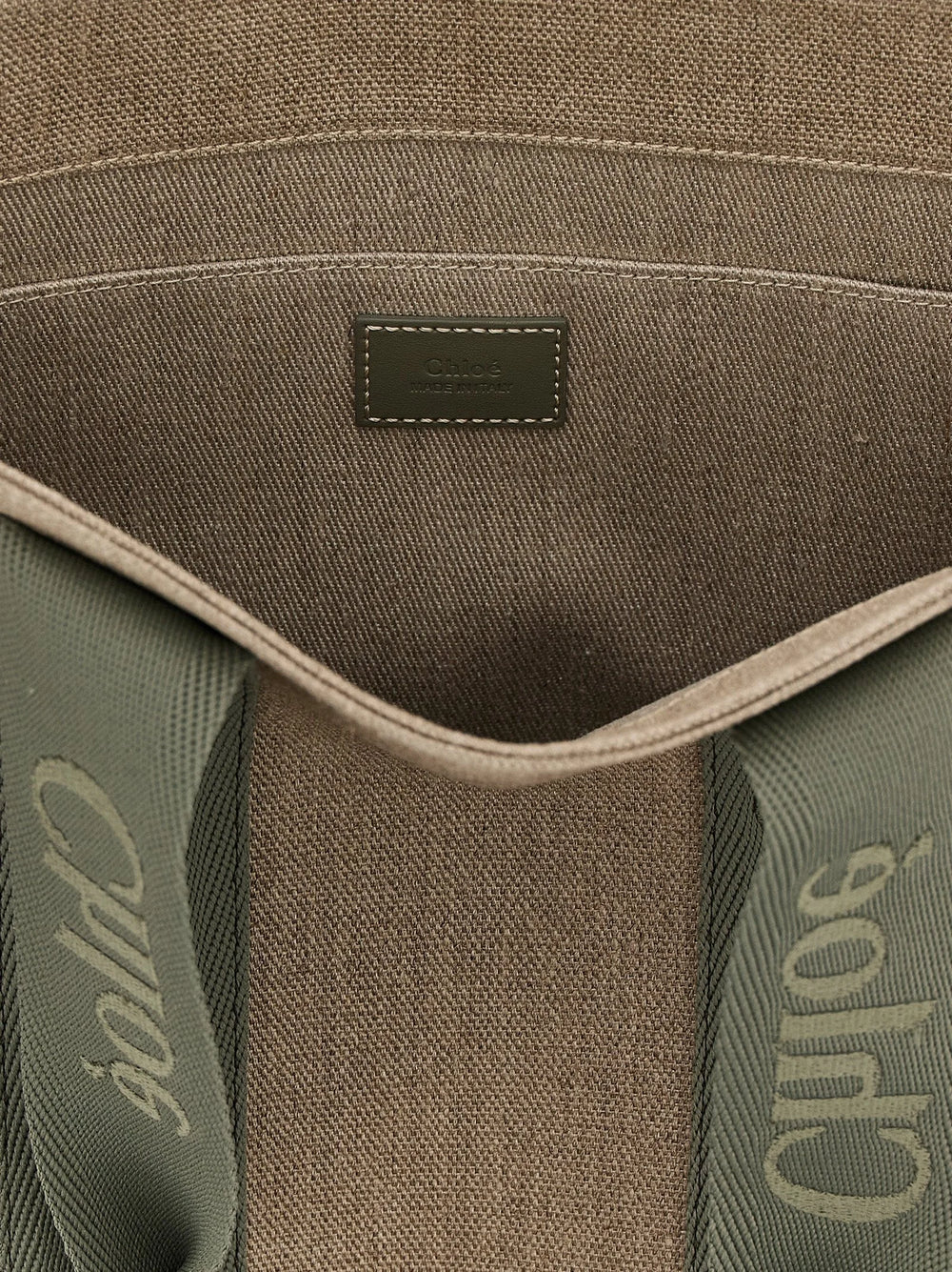 Chloé Bicolor Linen Tote Bag