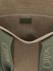 Chloé Bicolor Linen Tote Bag
