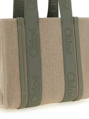 Chloé Bicolor Linen Tote Bag
