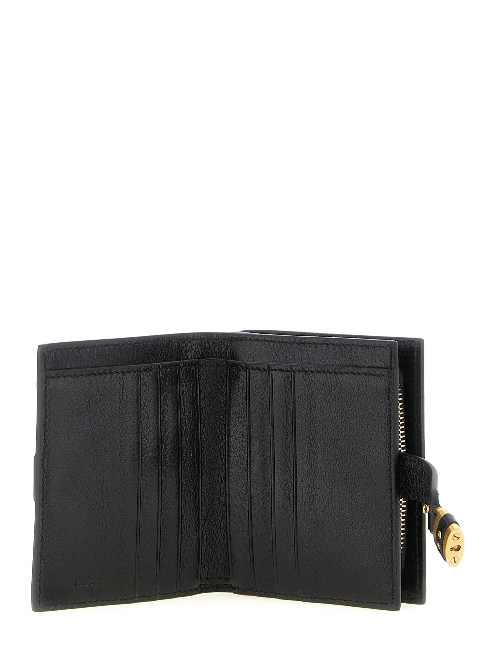 Chloé Black Buffalo Leather Cardholder