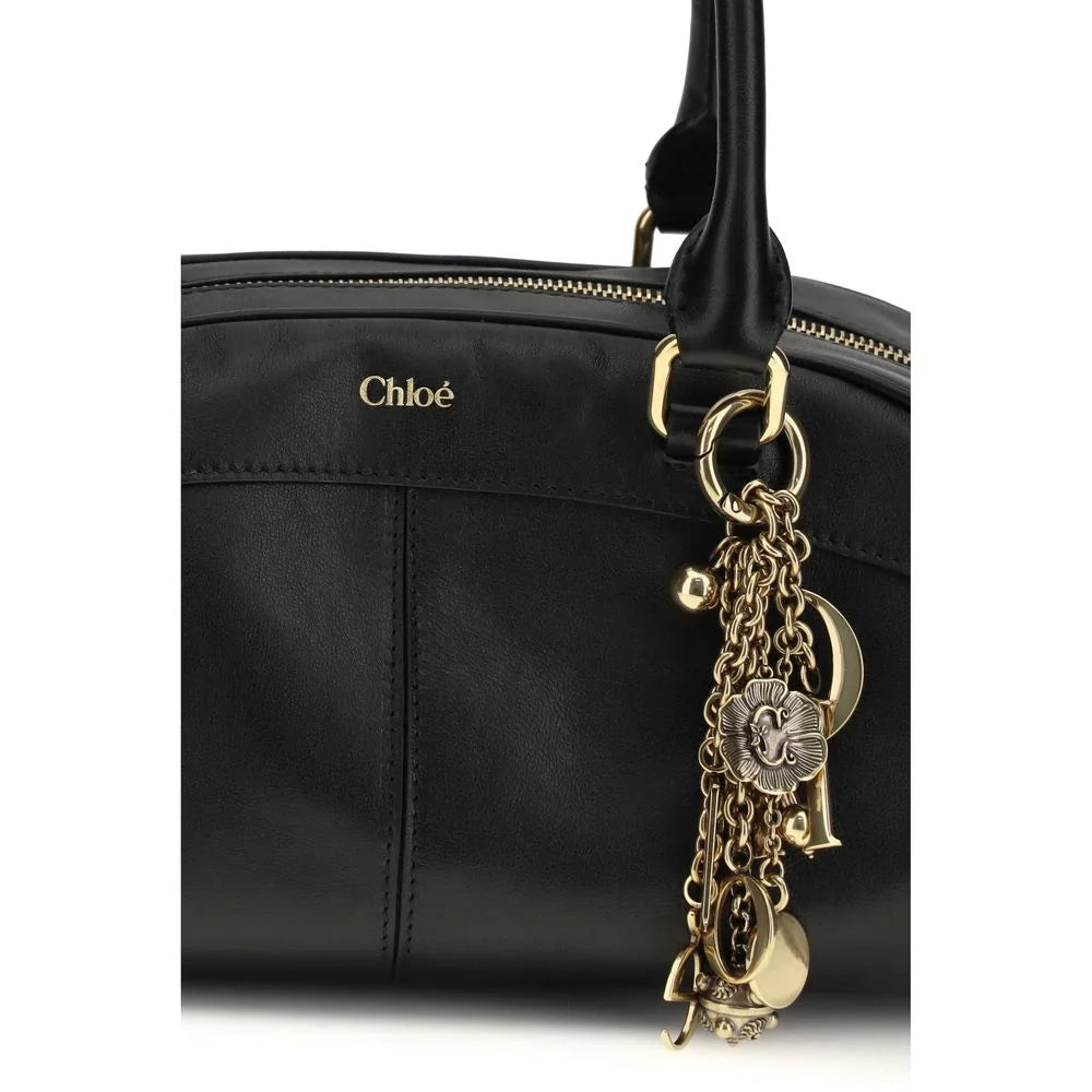 Chloé Black Calf Leather Bos Taurus Shoulder Bag