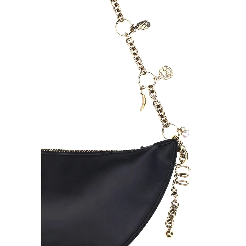 Chloé Black Calf Leather Bos Taurus Shoulder Bag