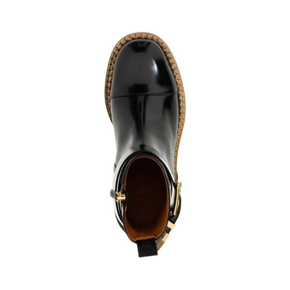 Chloé Black Calfskin Ankle Boots - EU36/US6