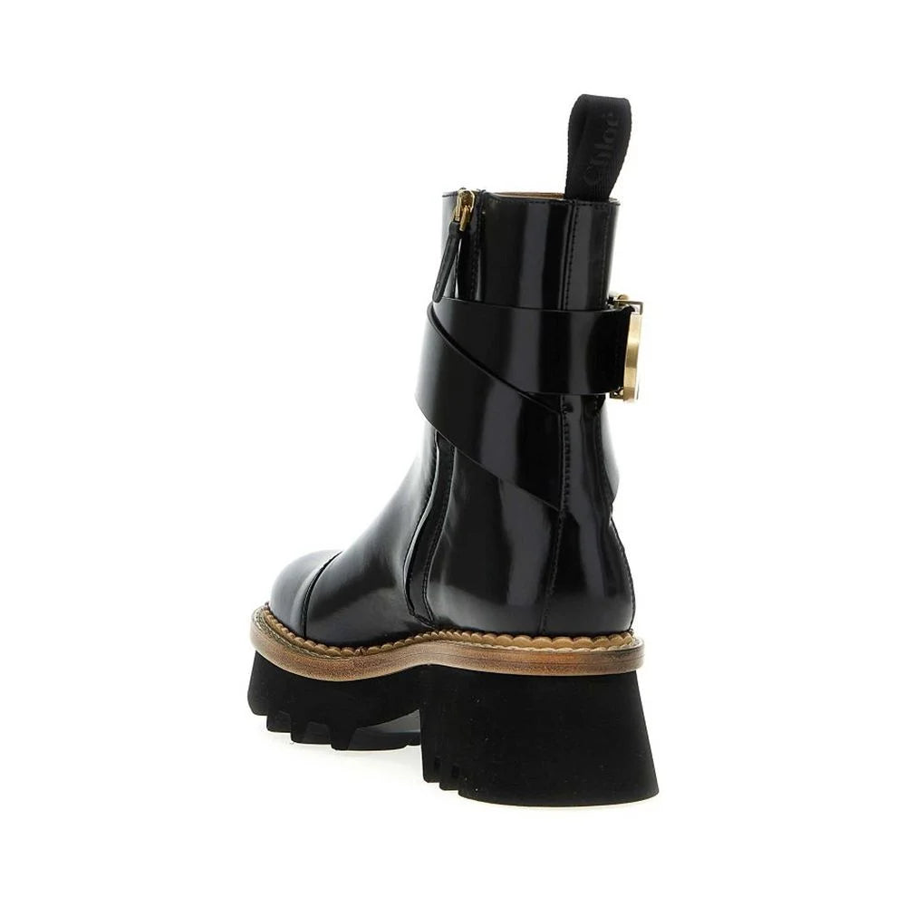 Chloé Black Calfskin Ankle Boots - EU36/US6