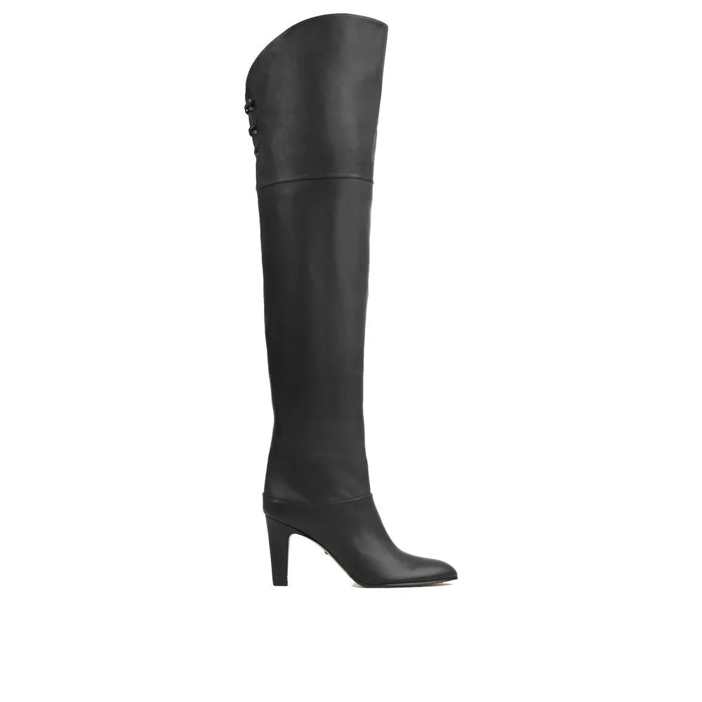 Chloé Black Calfskin Over The Knee - EU36.5/US6.5