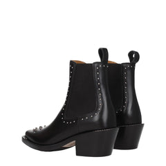 Chloé Black Leather Ankle Boots - Boots