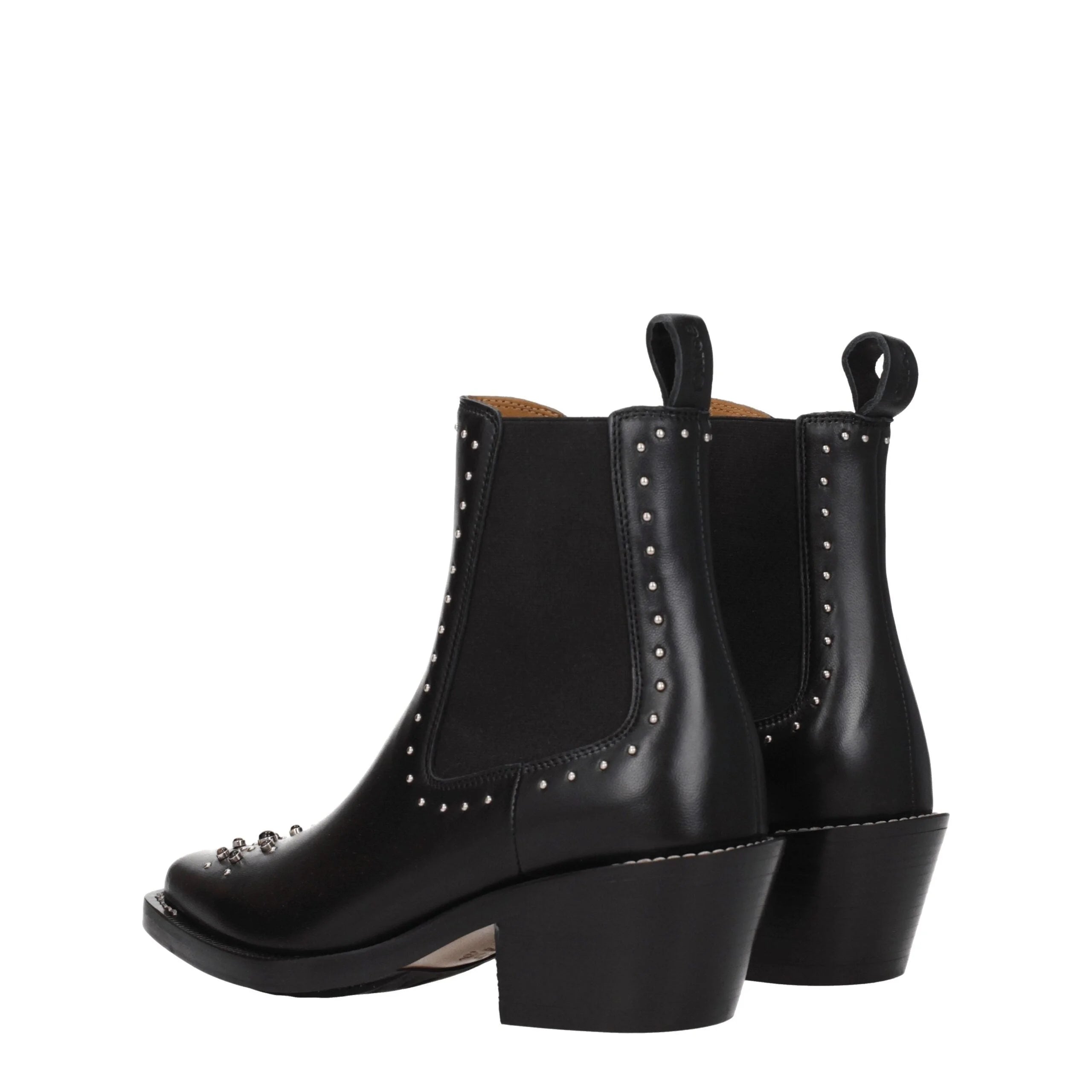 Chloé Black Leather Ankle Boots