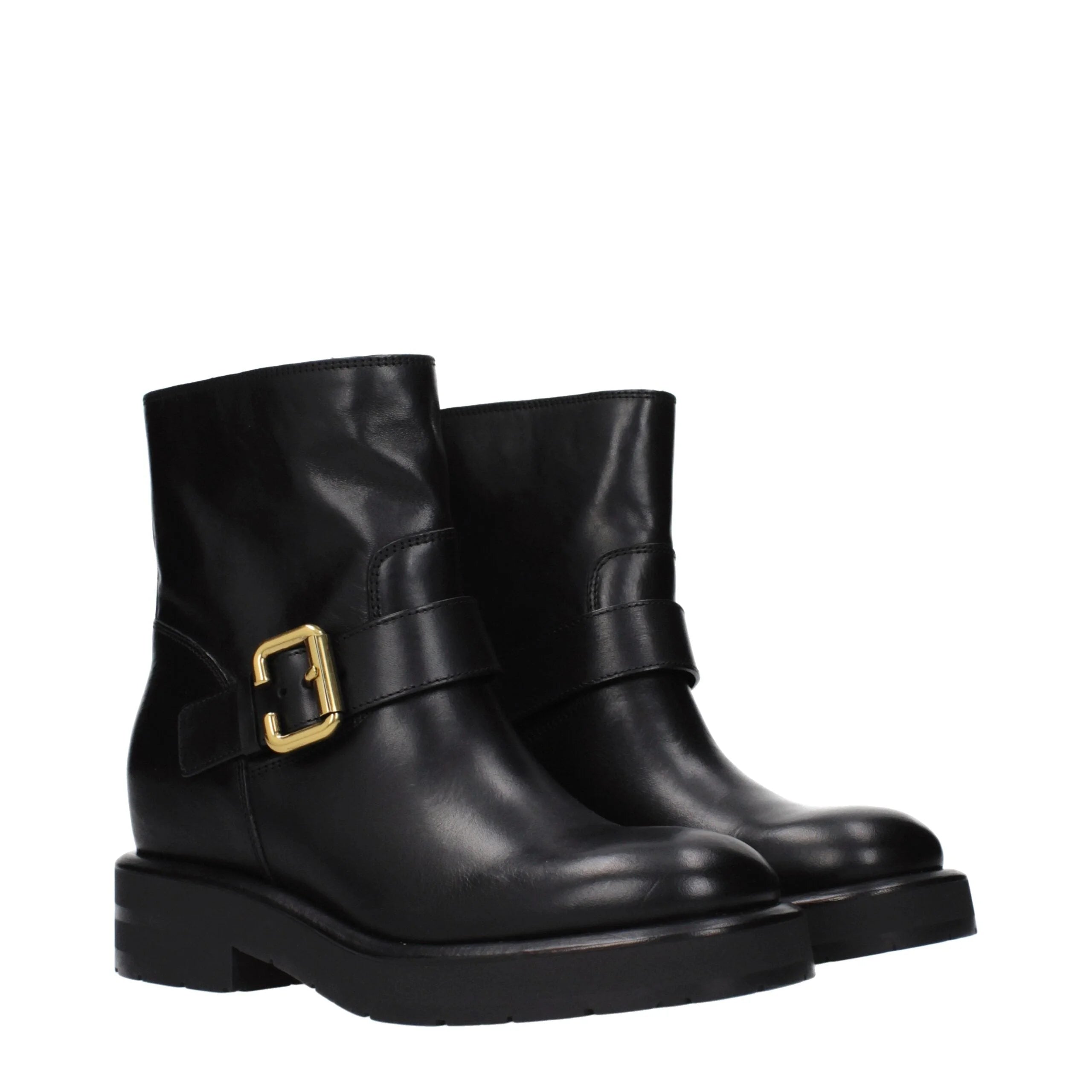 Chloé Black Leather Ankle Boots - EU36/US6