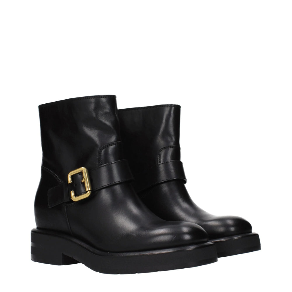 Chloé Black Leather Ankle Boots - EU36/US6