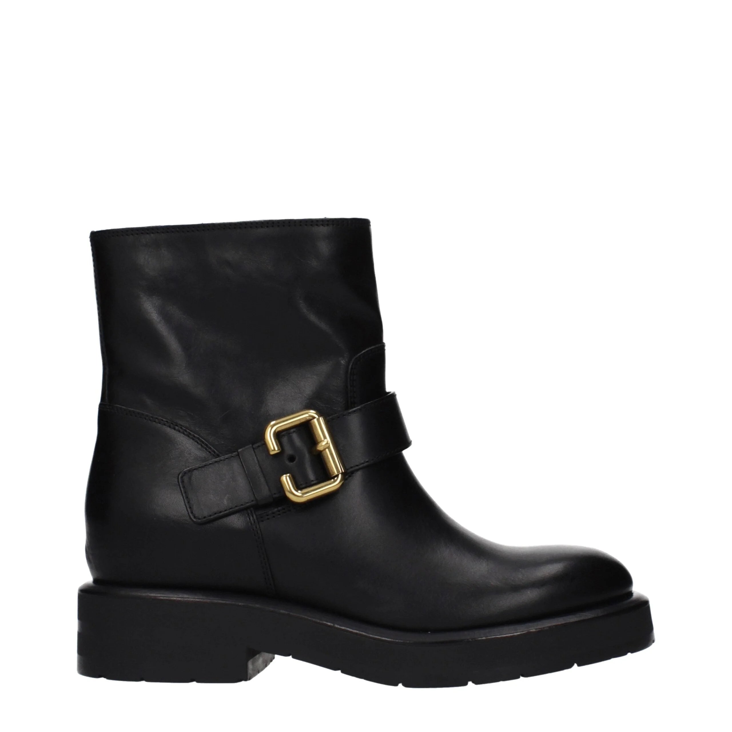 Chloé Black Leather Ankle Boots - EU36/US6
