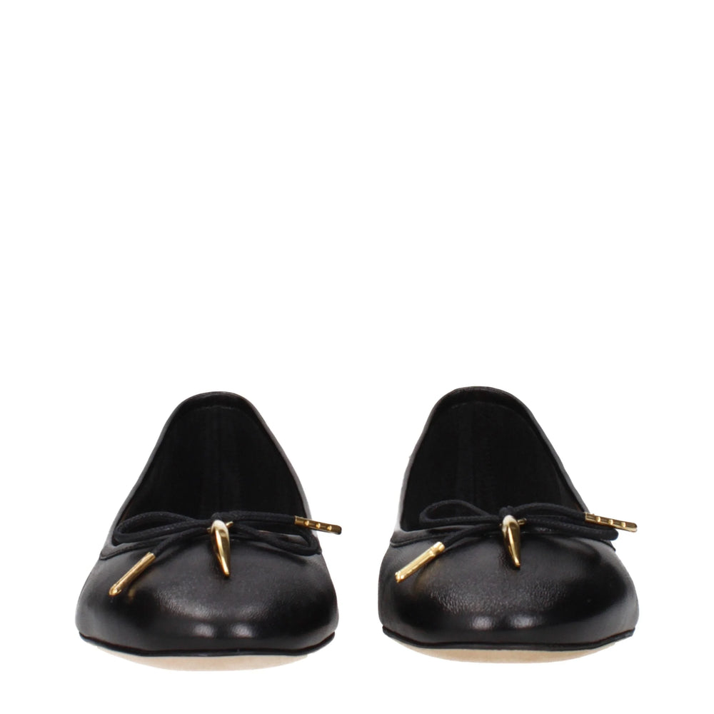 Chloé Black Leather Ballet Flats