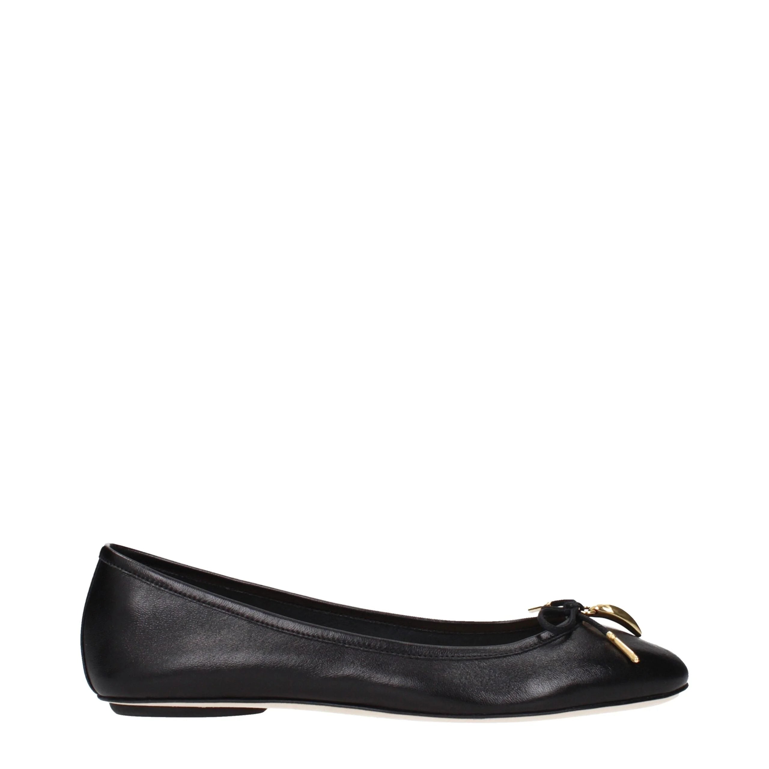Chloé Black Leather Ballet Flats