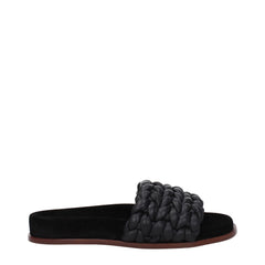 Chloé Black Leather Slippers Sandals - Sandals