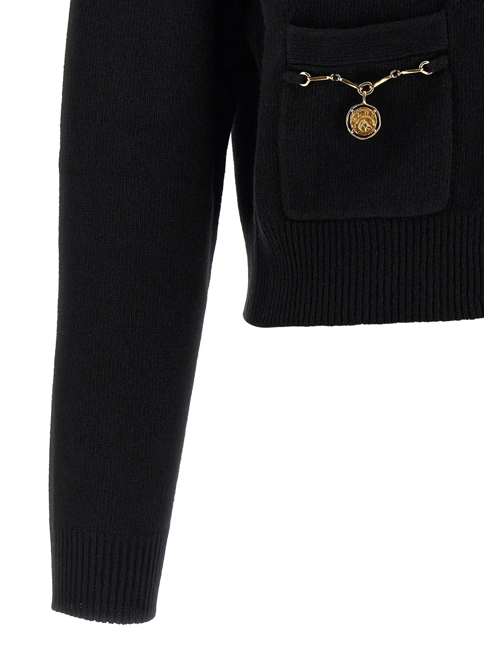 Chloé Black Wool Cardigan - L