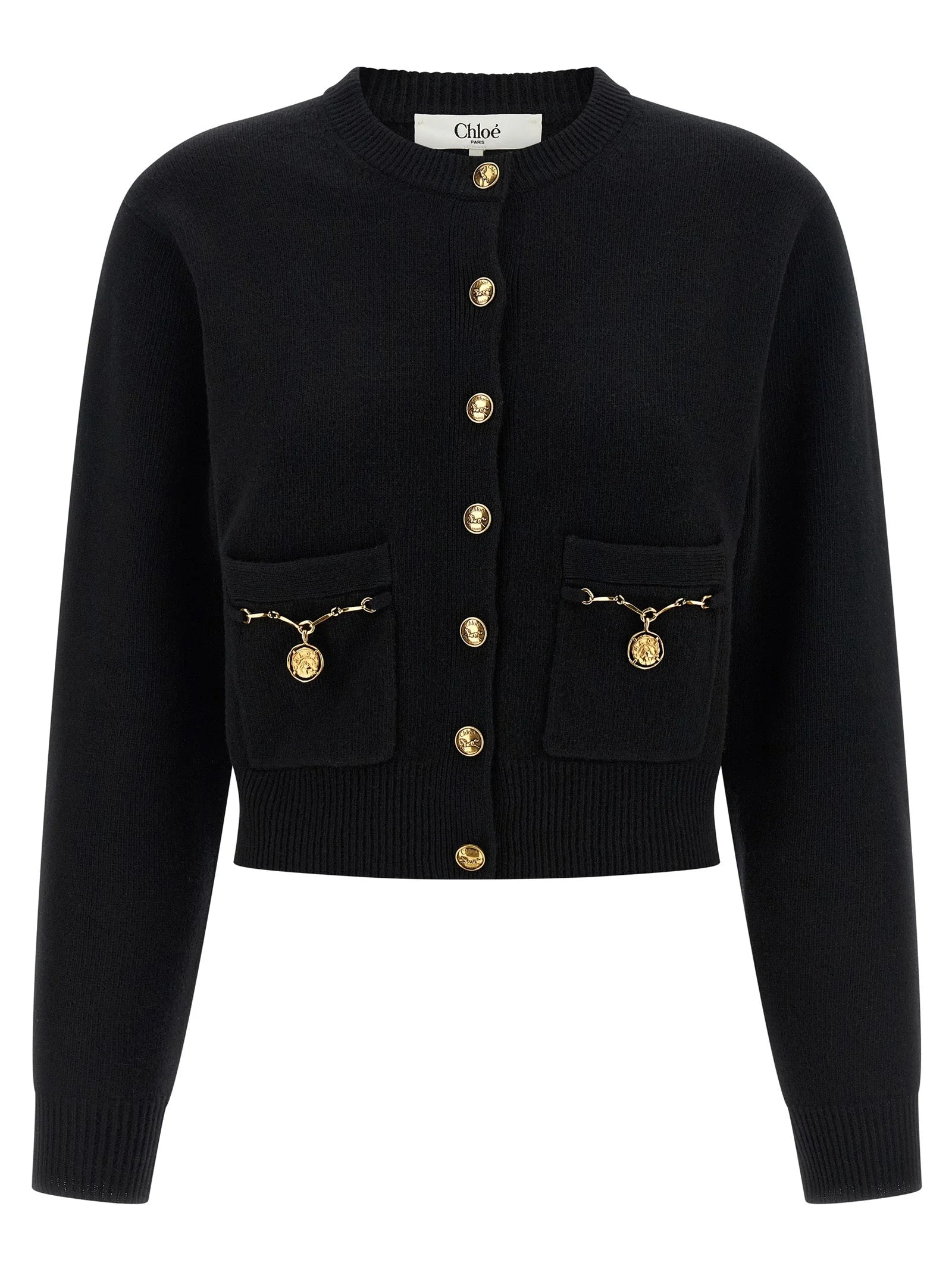 Chloé Black Wool Cardigan - L
