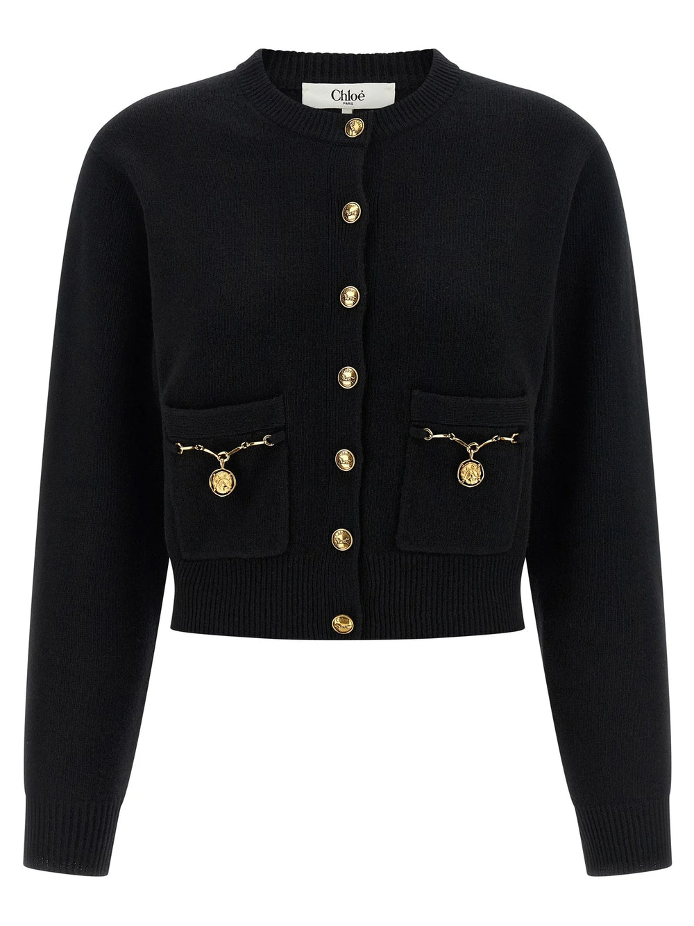 Chloé Black Wool Cardigan - L