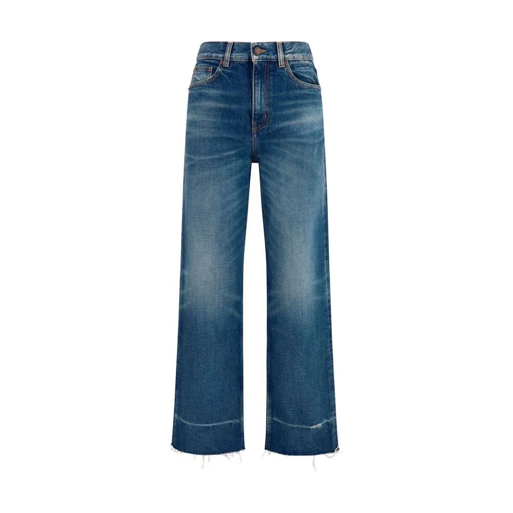 Chloé Blue Cotton Bootcut Jeans - 26