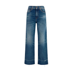 Chloé Blue Cotton Bootcut Jeans - 26