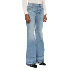 Chloé Blue Cotton Bootcut Jeans - W28 | IT42